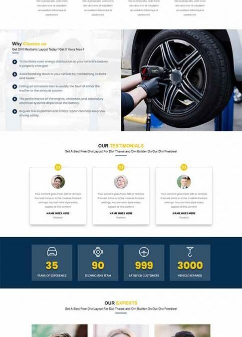 DIVI Mechanic Layout