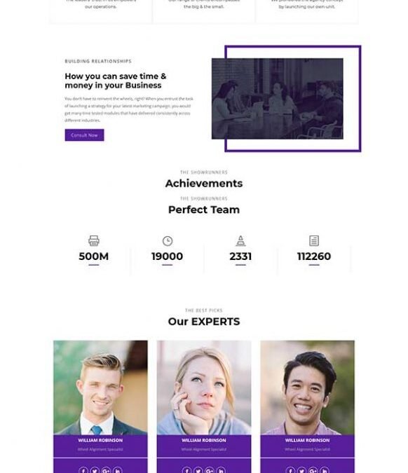 Divi Advertising Agency Layout
