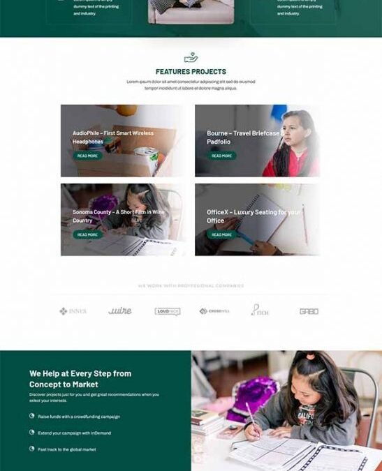 Divi Crowdfunding Charity Layout