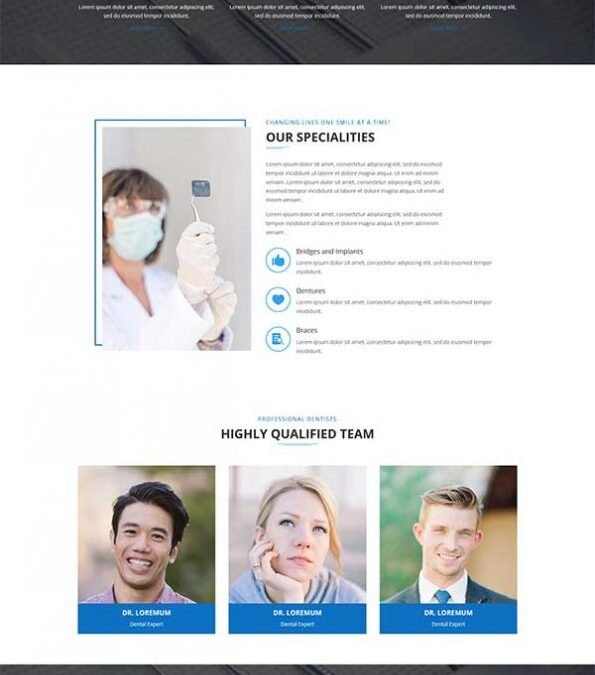 Divi Dental Layout