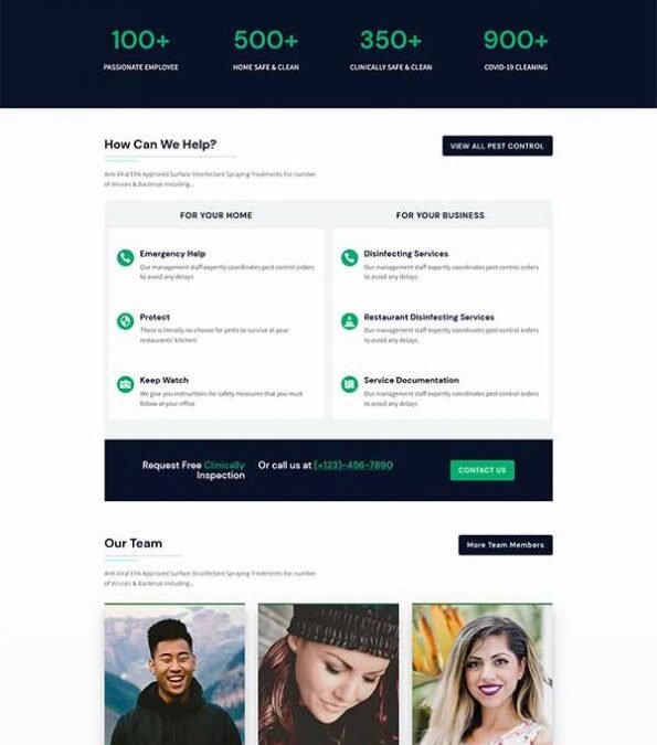 Divi Disinfection & Cleaning Services Layout