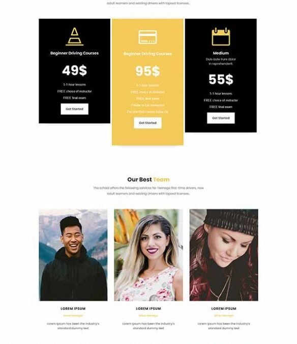 Divi Driving School Layout