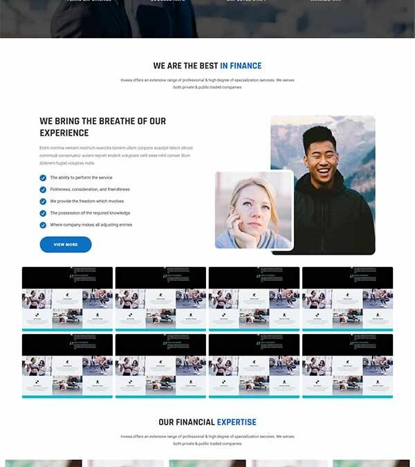 Divi Financial Advisor Layout