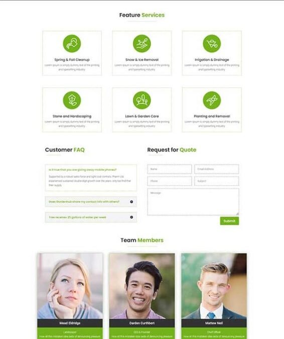 Divi Gardener Services Layout
