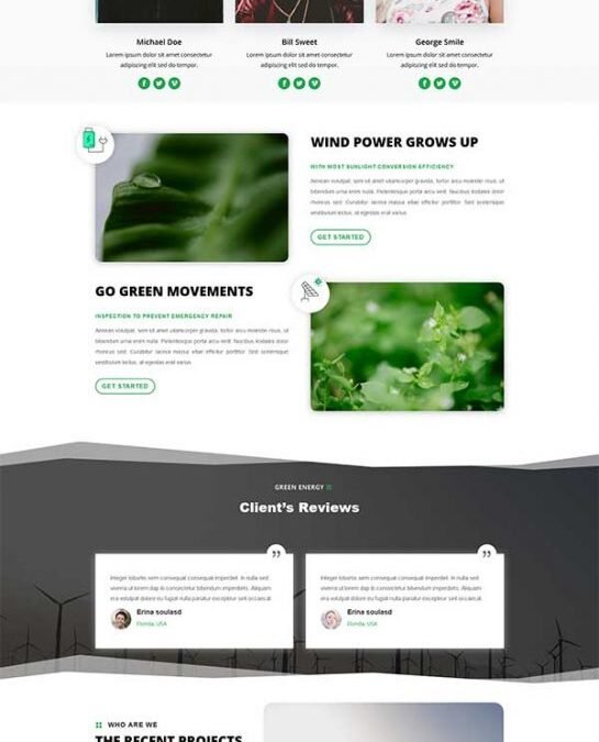 Divi Green Energy Layout