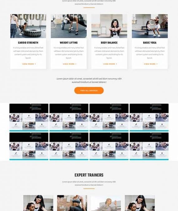Divi Gym Layout
