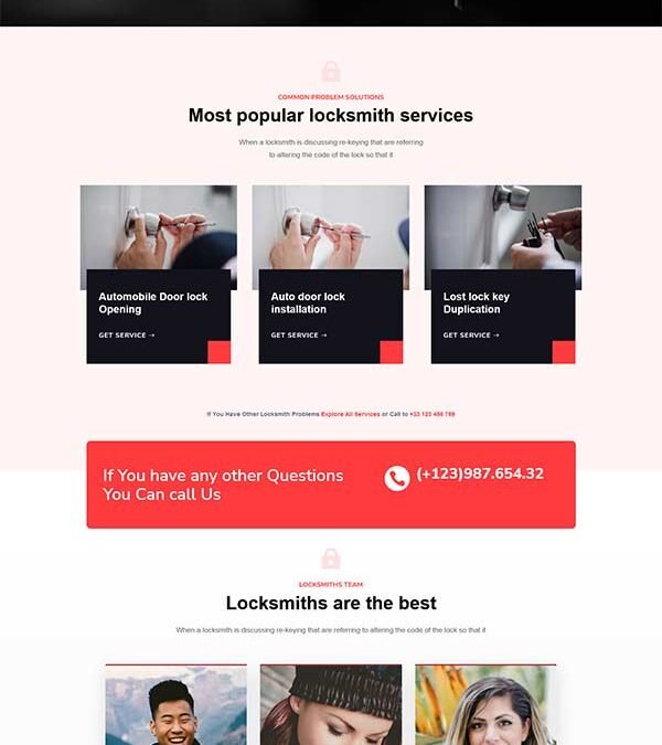 Divi Locksmith Layout