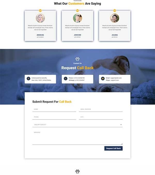 Divi Pets Layout