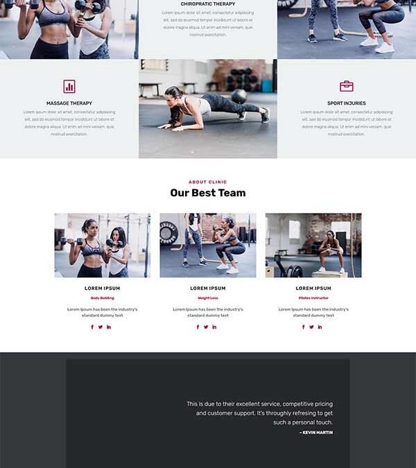 Divi Physiotherapy Layout