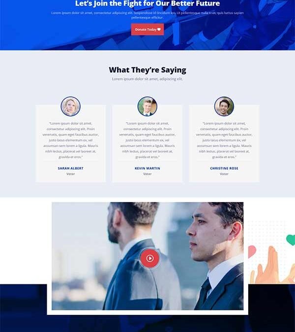 Divi Political Candidate Layout