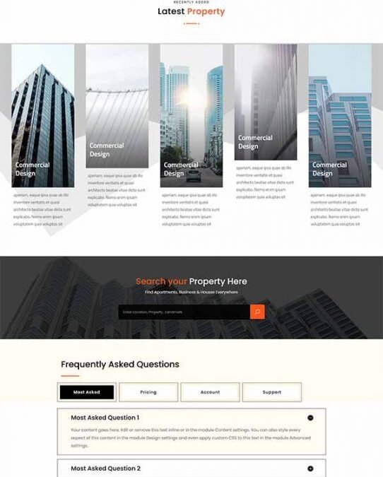 Divi Real Estate Agent Layout