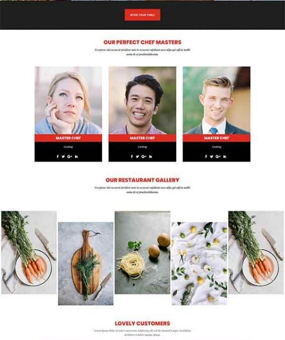 Divi Restaurant Layout