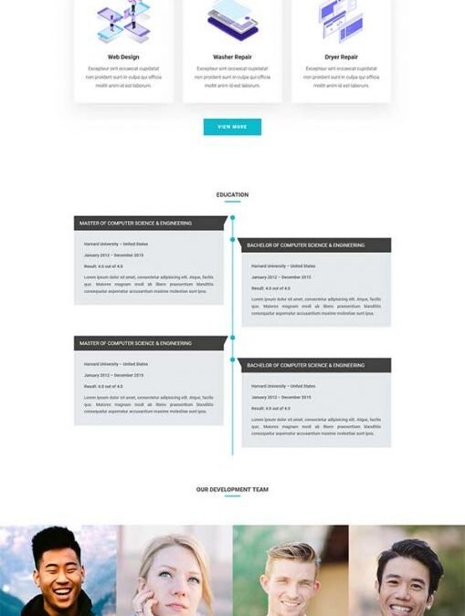 Divi Resume Layout