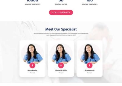 Divi Skin Care Layout