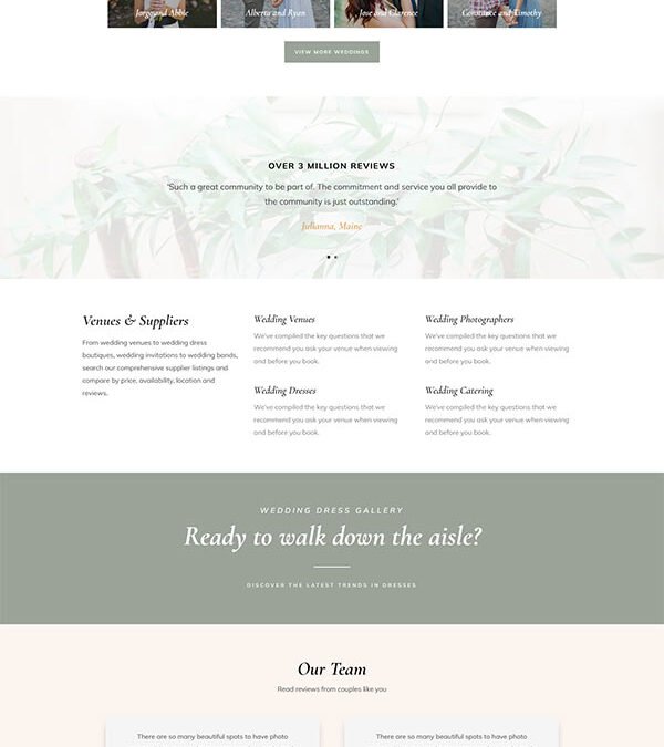 Divi Wedding Engagement Layout