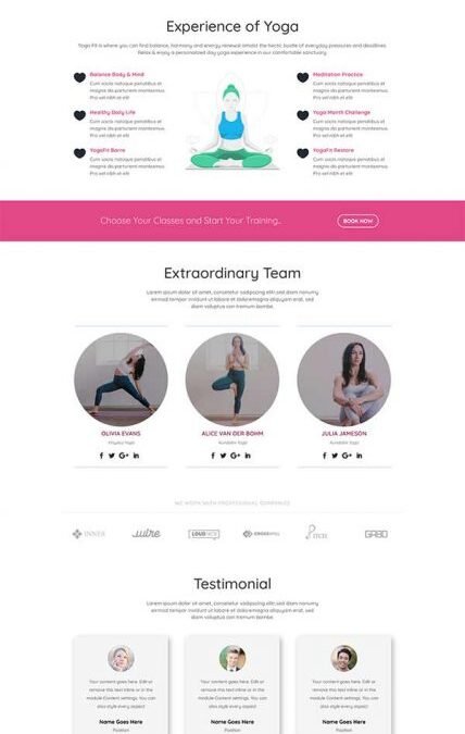 Divi Yoga Layout